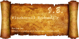 Viszkocsil Bodomér névjegykártya